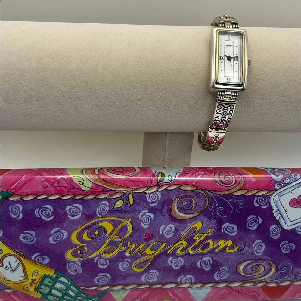 Brighton Aspen Watch Two-tone Silver Plated Bracelet Style New Battery